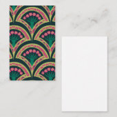 schelp-vormig groen patroon visitekaartje (Voorkant / Achterkant)