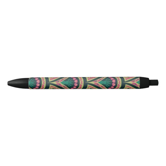 schelp-vormig groen patroon zwarte inkt pen (Voorkant)