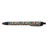 schelp-vormig groen patroon zwarte inkt pen (Bodem)