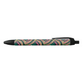 schelp-vormig groen patroon zwarte inkt pen (Bovenkant)