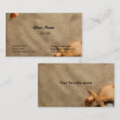 schelp, zeebodem, strand visitekaartje (Voorkant / Achterkant)