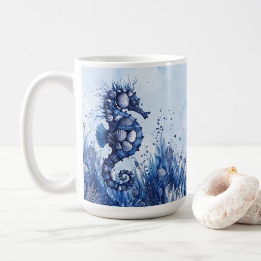 Schelp Zeepaardje Koffiemok (Met donut)