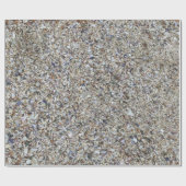 Schelpachtergrond op het strand van de oceaan cadeaupapier (Vlak)