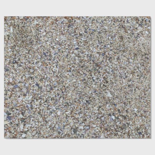 Schelpachtergrond op het strand van de oceaan cadeaupapier (Vlak)