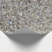 Schelpachtergrond op het strand van de oceaan cadeaupapier (Hoek)