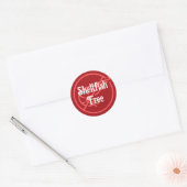 Schelpdieren Allergie Schelpdieren Gratis Waarschu Ronde Sticker (Envelop)