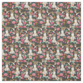 schelpdieren  bloemen stof (Swatch)