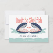 Schelpdieren Oesters Classroom Valentijn Kaarten (Voorkant)