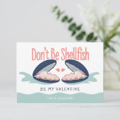 Schelpdieren Oesters Classroom Valentijn Kaarten (Staand voorkant)