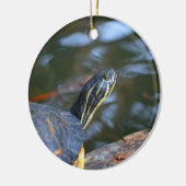 schelpdierschildpad uit de schelp keramisch ornament (Links)