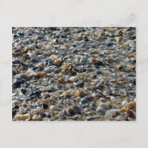 Schelpels en keistenen briefkaart