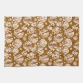 Schelpels voor chocolade in de bruine en de beige  theedoek (Horizontaal)