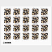 Schelpels voor vers water vierkante sticker (Vel)