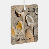 Schelpen aan de zee metalen ornament (Voorkant Rechts)