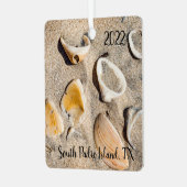 Schelpen aan de zee metalen ornament (Voorkant links)