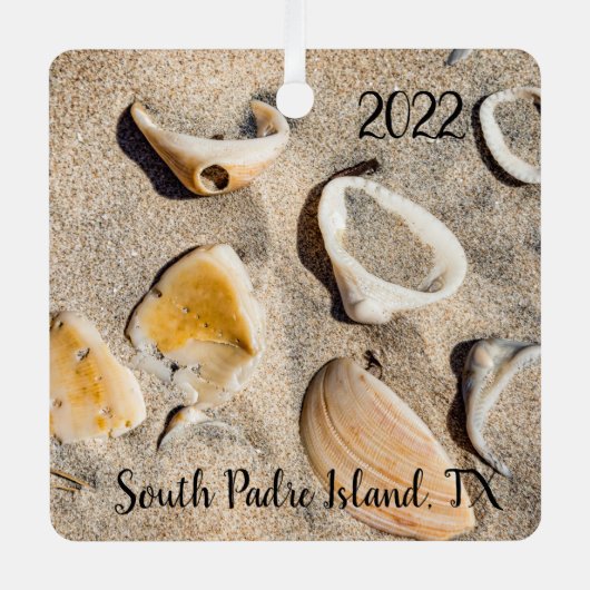 Schelpen aan de zee metalen ornament (Voorkant)