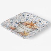 schelpen aan zee papieren bordje (Gebogen)