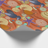 Schelpen Bij De Rode Kust Cadeaupapier (Hoek)