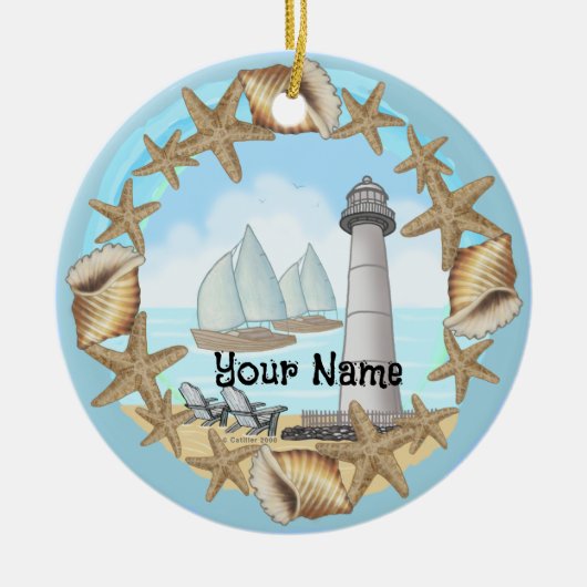 schelpen Biloxi Lighthouse Ornament (Voorkant)