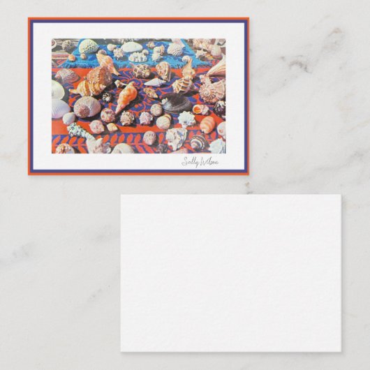  schelpen Briefpapier Notitiekaartje (Voorkant / Achterkant)