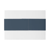 Schelpen bruiloft blauw oranje schelp uitnodigingen wikkel (Achterkant Voorbeeld)