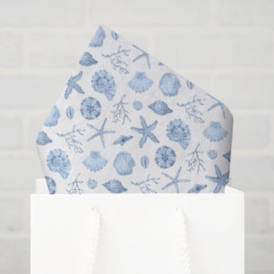 Schelpen Decoupage Papier, Kust Zeeoever Tissuepapier