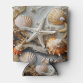 Schelpen Driftwood Parels Zeewier Blikjeskoeler (Voorkant)