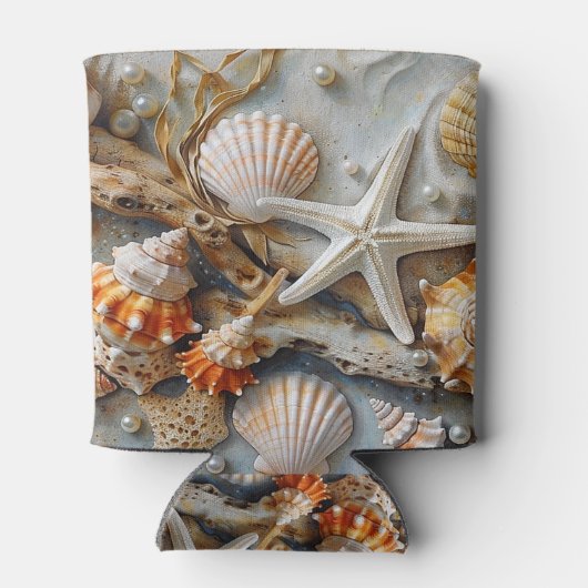 Schelpen Driftwood Parels Zeewier Blikjeskoeler (Achterkant)