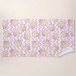 Schelpen en Chevron Strandlaken