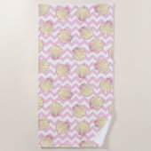 Schelpen en Chevron Strandlaken (Voorkant)