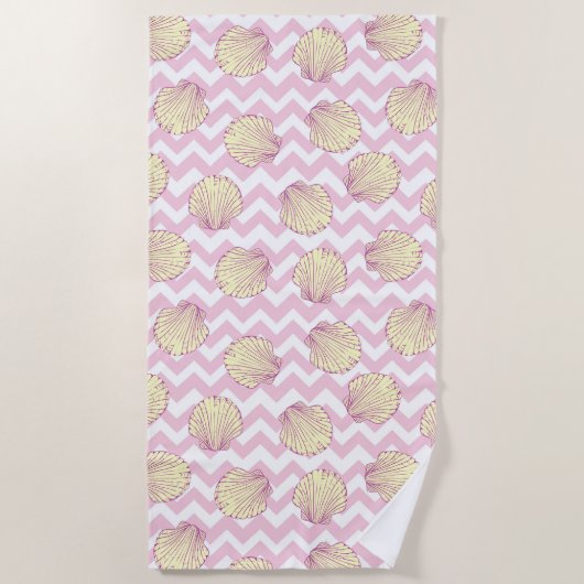 Schelpen en Chevron Strandlaken (Voorkant)