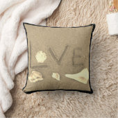 schelpen en hart op strand - aangepaste trouwkusse kussen (Deken)