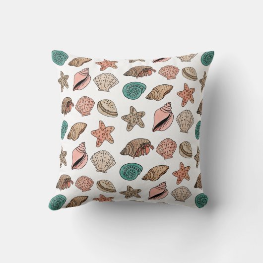 Schelpen en Hermit Crab Leuk Strand Kussen (Achterkant)