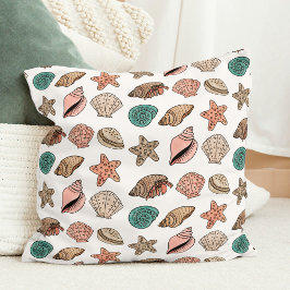 Schelpen en Hermit Crab Leuk Strand Kussen