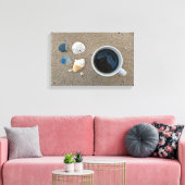 Schelpen en koffie canvas afdruk (Insitu (Woonkamer))