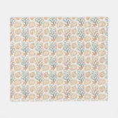 Schelpen en Koraal Fleece Deken (Voorkant (Horizontaal))