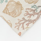 Schelpen en Koraal Fleece Deken (Hoek)