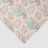 Schelpen en Koraal Tissuepapier (Detail)