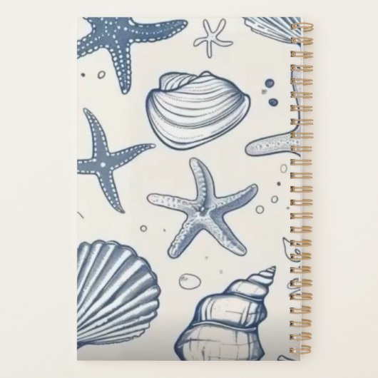 Schelpen en oceaan notitieboek (Achterkant)