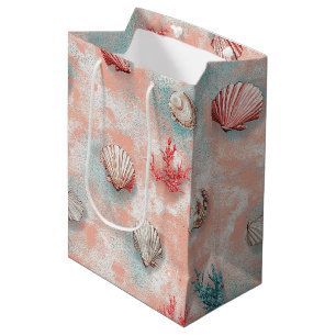 Schelpen en Oceaangolven Patroon (16) Medium Cadeauzakje