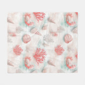 Schelpen en Oceaangolven Patroon (7) Fleece Deken (Voorkant (Horizontaal))