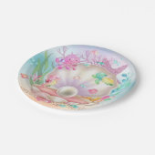 Schelpen en Parels Onderwater Zee Party Papieren Bordje (Gekanteld)