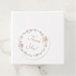 Schelpen en parels Quinceanera Party Favor Bedankjes Labels