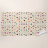 Schelpen en Plumeria Strandlaken (Voorkant)