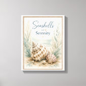 Schelpen en Sereniteit Kustwandkunst Canvas Afdruk (Voorkant)