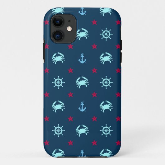 Schelpen en Sterren Patroon Case-Mate iPhone Case (Achterkant)