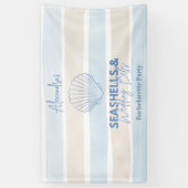 Schelpen en Trouwbellen Bachelorette-feest Spandoek (Verticaal)