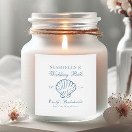 Schelpen en Trouwbellen Bachelorette-feestje Vierkante Sticker