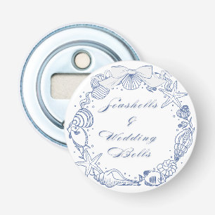 Schelpen en Trouwbellen Design Kust Button Flesopener