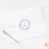 Schelpen en Trouwbellen Design | Kust Ronde Sticker (Envelop)